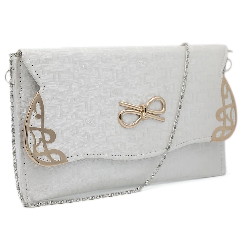 Women's Clutch 8174 - White, Women, Clutches, Chase Value, Chase Value