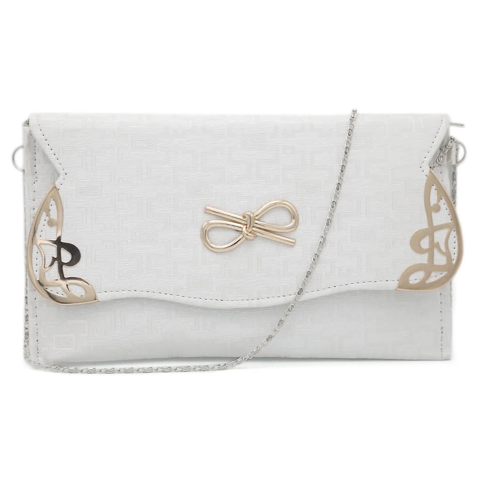 Women's Clutch 8174 - White, Women, Clutches, Chase Value, Chase Value