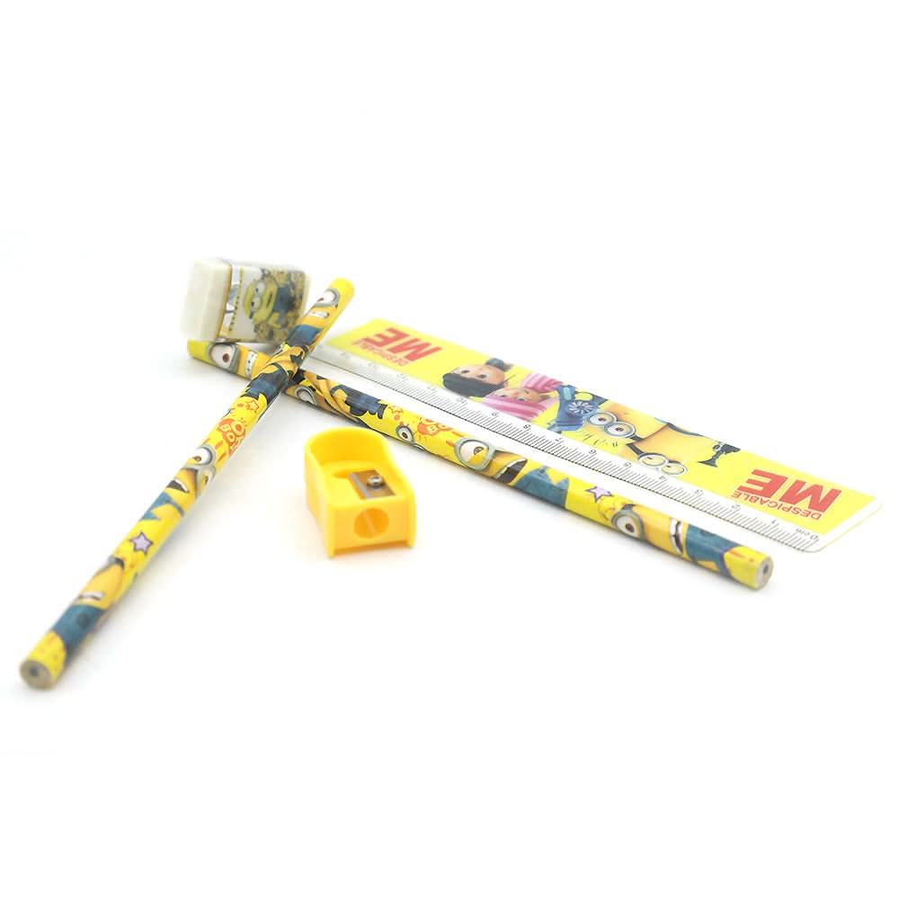 Stationary Set 801 (0S1-JG1) - Yellow, Kids, Pencil Boxes And Stationery Sets, Chase Value, Chase Value