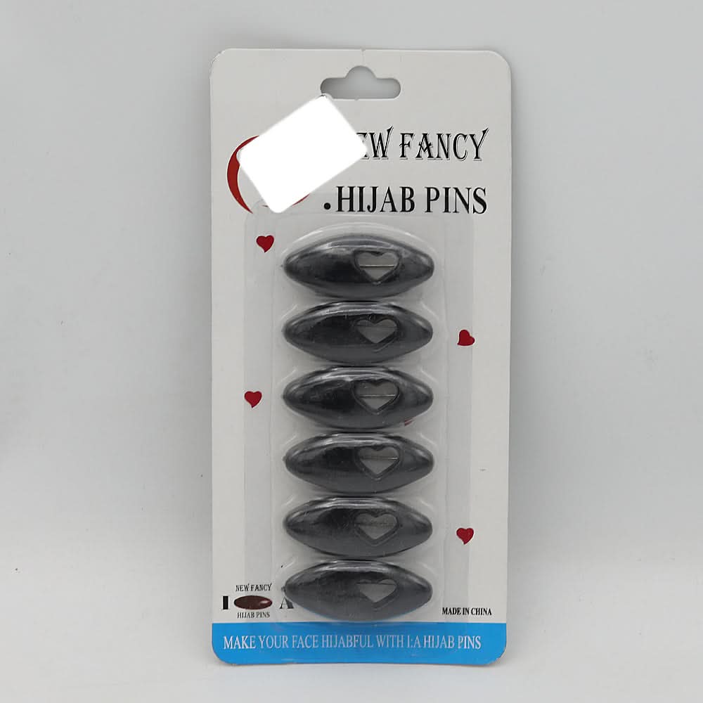 Scarf Pin 6 Pcs - Black, Women, Scarf Pins & Brooches, Chase Value, Chase Value