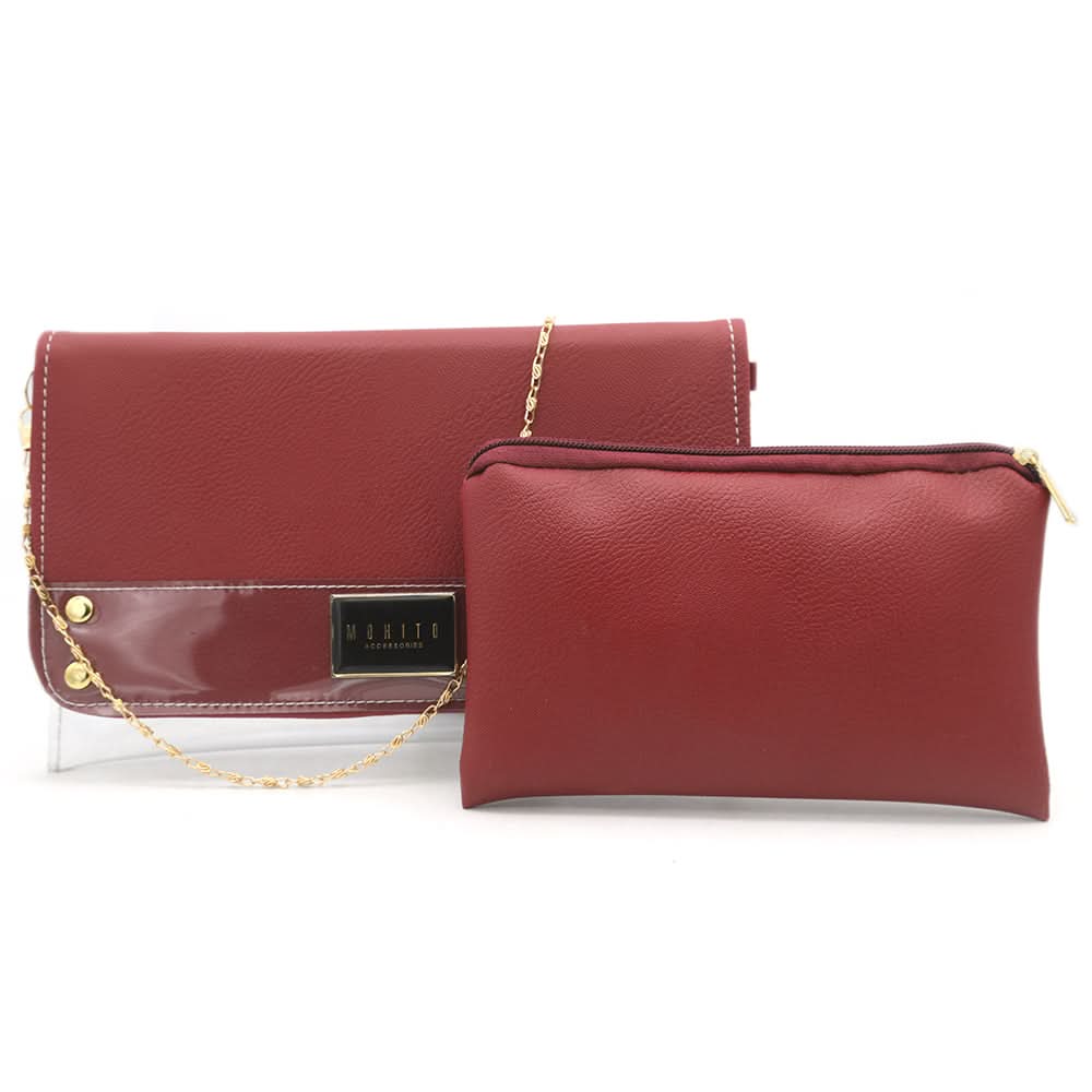 Women's Fancy Clutch K-2030 - Maroon, Women, Clutches, Chase Value, Chase Value