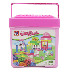Blocks Bucket - Pink, Kids, Educational Toys, Chase Value, Chase Value