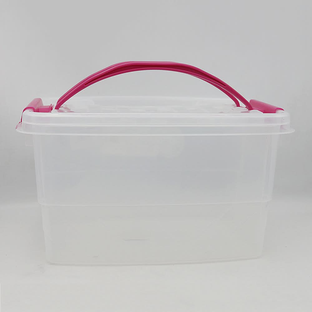Clear Lock Storage box With Handle Lock Medium 7Ltr - Pink, Home & Lifestyle, Storage Boxes, Chase Value, Chase Value