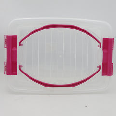 Clear Lock Storage box With Handle Lock Medium 7Ltr - Pink, Home & Lifestyle, Storage Boxes, Chase Value, Chase Value