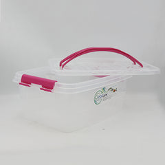 Clear Lock Storage box With Handle Lock Small 5Ltr - Pink, Home & Lifestyle, Storage Boxes, Chase Value, Chase Value