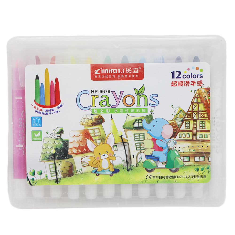 Changli Crayons 12 Colors Set - Multi, Kids, Colouring Tools, Chase Value, Chase Value
