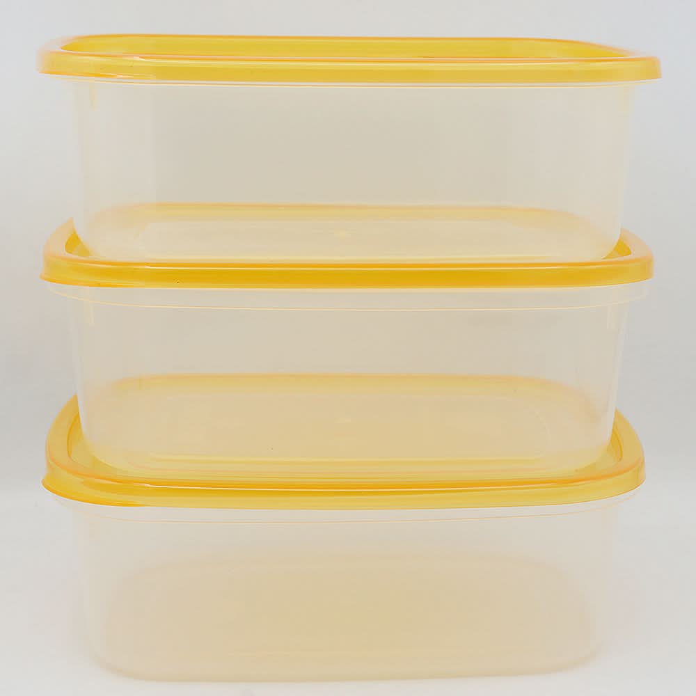 Multipurpose Storage Box 3 Pcs Large 1750 ml - Mustard, Home & Lifestyle, Storage Boxes, Chase Value, Chase Value
