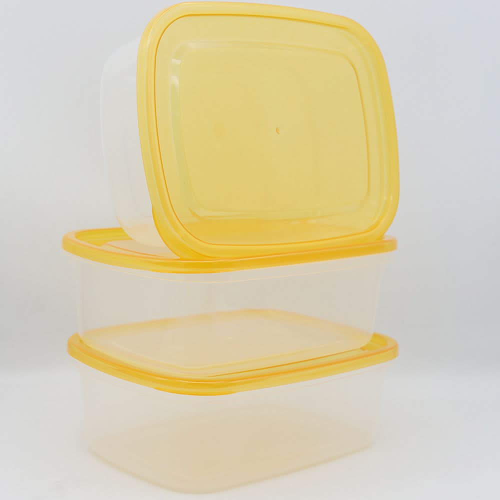 Multipurpose Storage Box 3 Pcs Large 1750 ml - Mustard, Home & Lifestyle, Storage Boxes, Chase Value, Chase Value