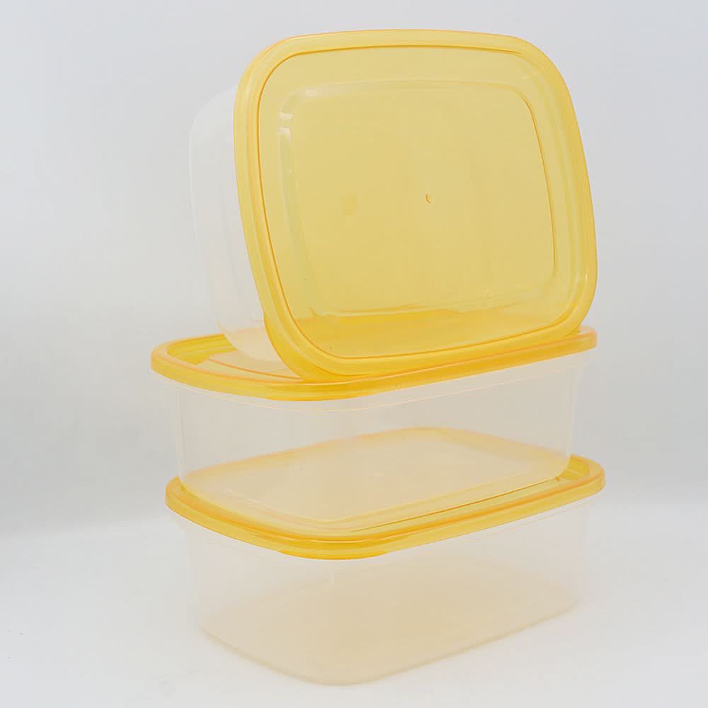 Multipurpose Storage Box 3 Pcs Large 1750 ml - Mustard, Home & Lifestyle, Storage Boxes, Chase Value, Chase Value