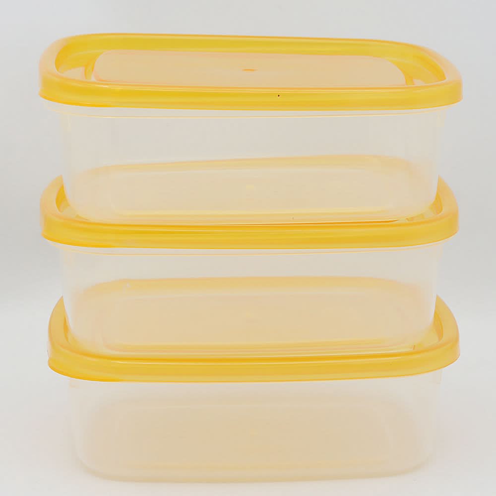 Crisper 3 pieces Bowl Pack Medium - Mustard, Home & Lifestyle, Storage Boxes, Chase Value, Chase Value