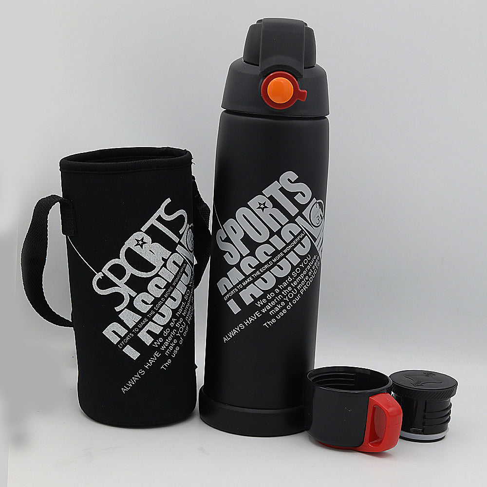 Double Stainless Steel Sports Water Bottle 2272 800ml - Black, Home & Lifestyle, Glassware & Drinkware, Chase Value, Chase Value