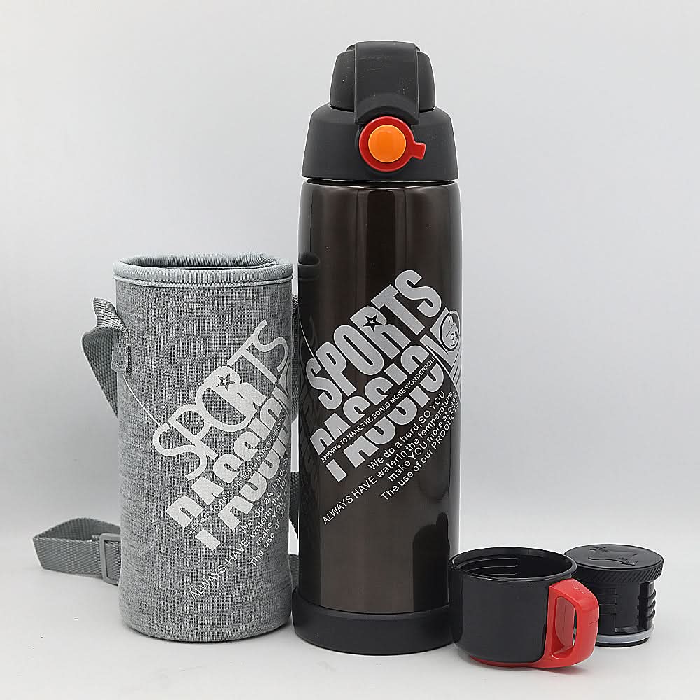 Double Stainless Steel Sports Water Bottle 2272 800ml - Coffee, Home & Lifestyle, Glassware & Drinkware, Chase Value, Chase Value