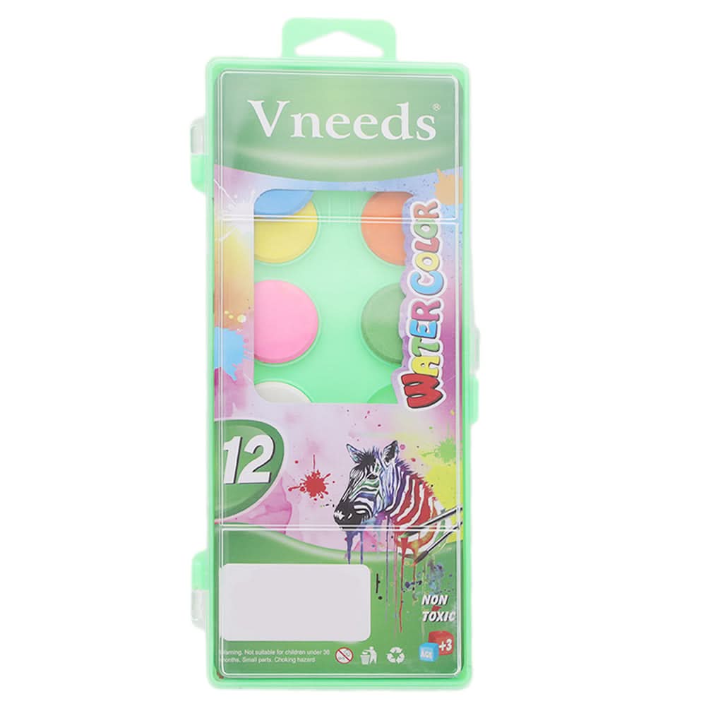 Vneeds Water Color 12 Pcs - Multi, Kids, Colouring Tools, Chase Value, Chase Value