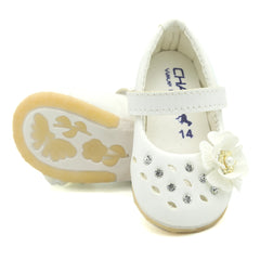 Newborn Fancy Baby Pumps - White, Kids, NB Shoes And Socks, Chase Value, Chase Value