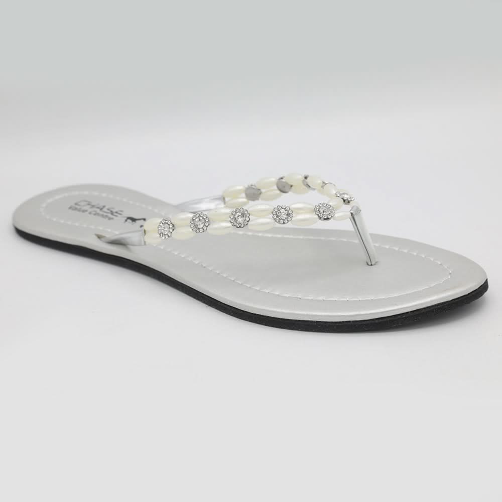 Women's Fancy Slippers J-528 - Silver, Women, Slippers, Chase Value, Chase Value