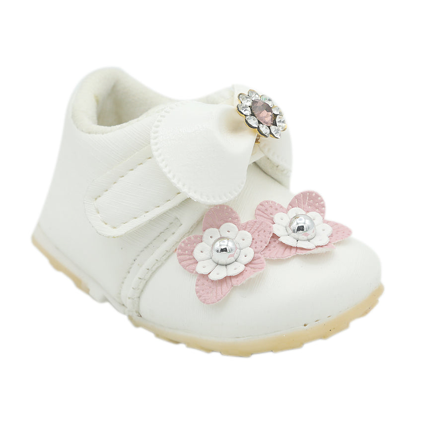 Newborn Fancy Baby Shoes - White, Kids, NB Shoes And Socks, Chase Value, Chase Value