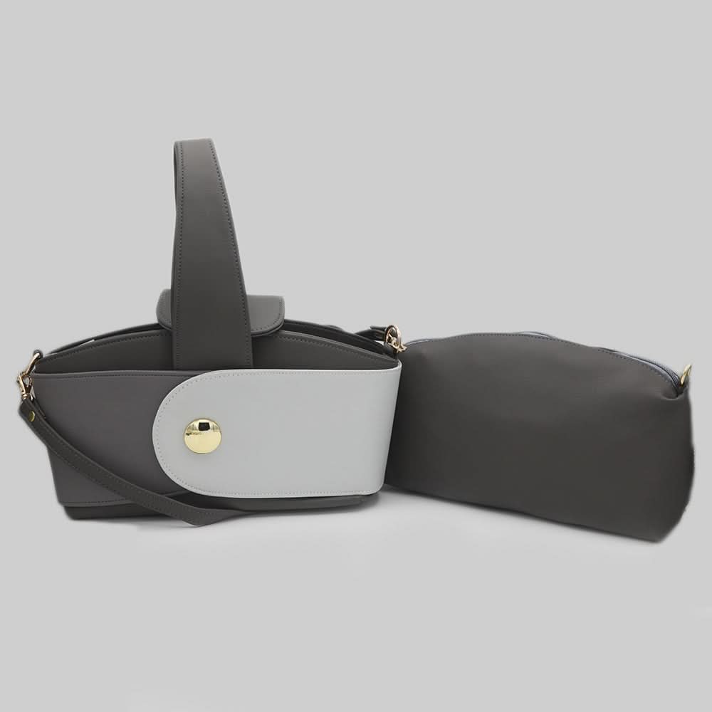 Women's 2 Pcs Handbag C0097 - Dark Grey, Women, Bags, Chase Value, Chase Value