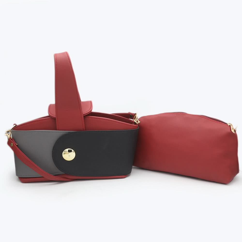 Women's 2 Pcs Handbag C0097 - Maroon, Women, Bags, Chase Value, Chase Value