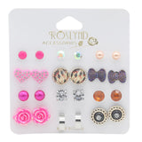 Girls Ear Tops Card - Multi, Kids, Earrings & Tops, Chase Value, Chase Value