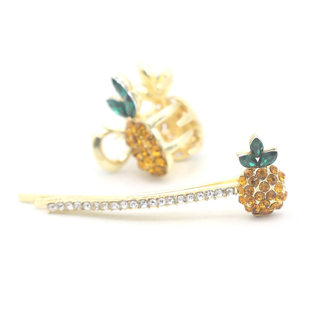 Women's Metal Hair Pins And Catchers - Golden, Women, Hair And Head Jewellery, Chase Value, Chase Value