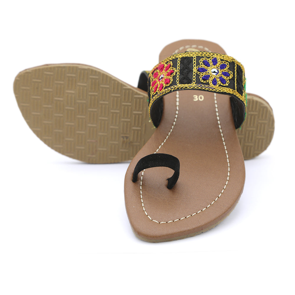 Girl's Slippers - Black, Kids, Girls Slippers, Chase Value, Chase Value