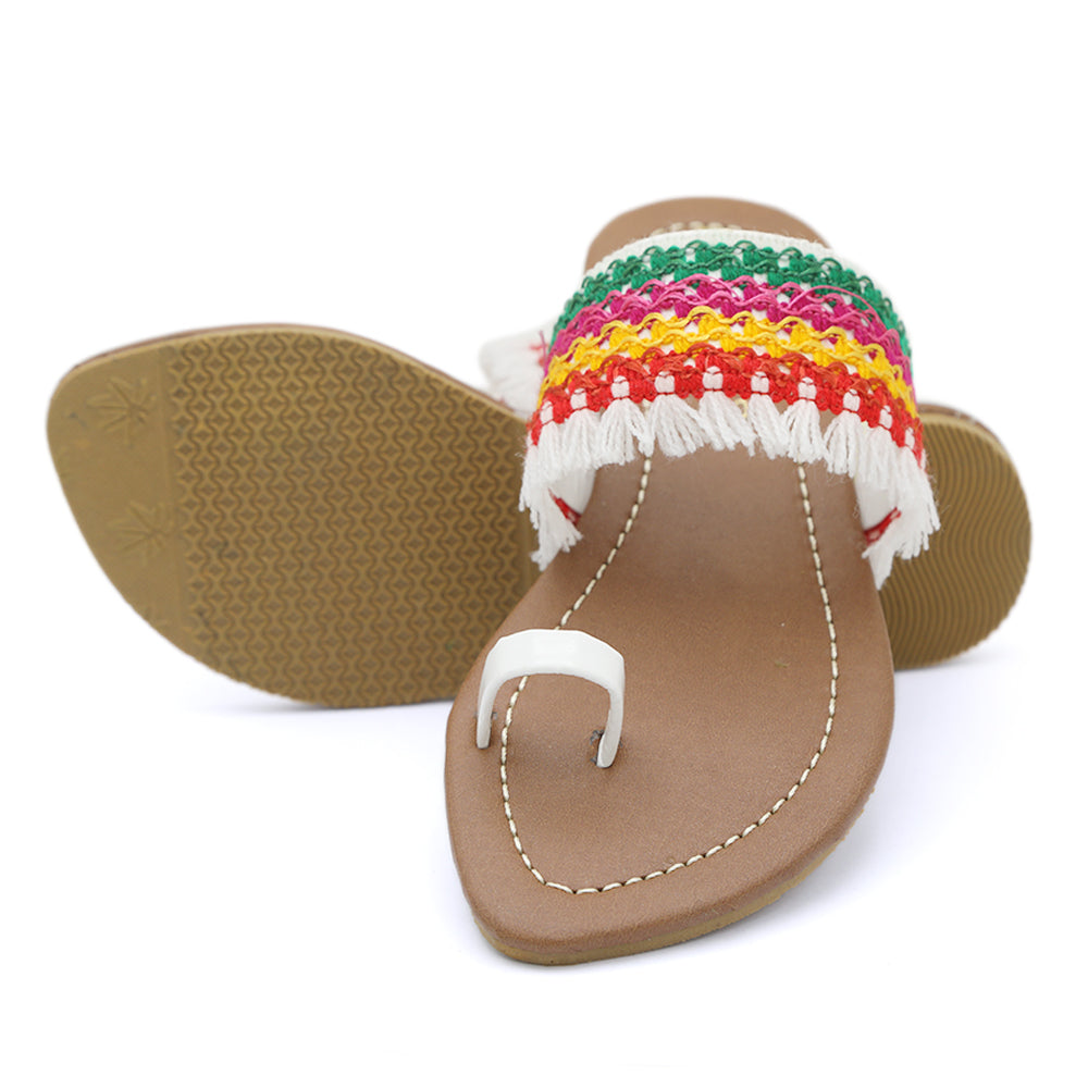 Girl's Slippers - Golden White, Kids, Girls Slippers, Chase Value, Chase Value
