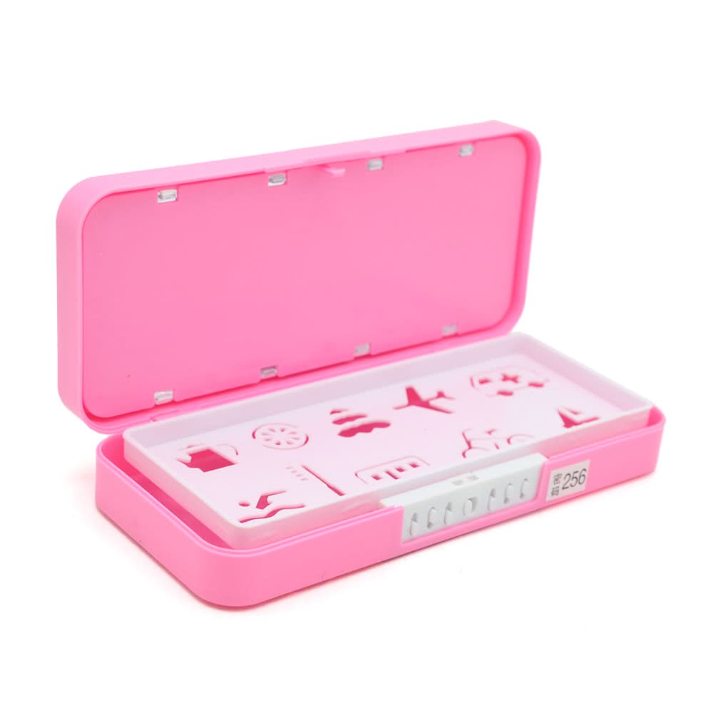 Pencil Box B-9602 - Pink, Kids, Pencil Boxes And Stationery Sets, Chase Value, Chase Value