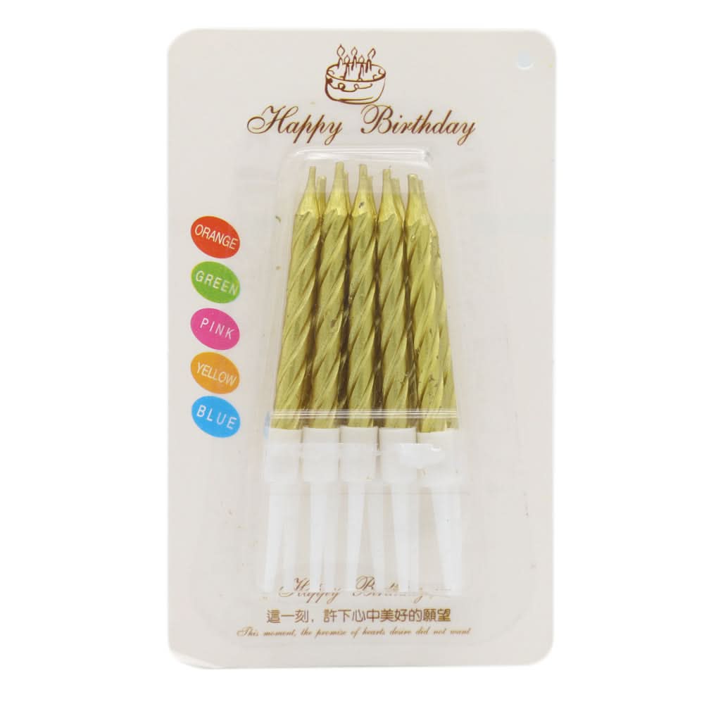 Birthday Candle Bk-10 - Golden, Home & Lifestyle, Decoration, Chase Value, Chase Value
