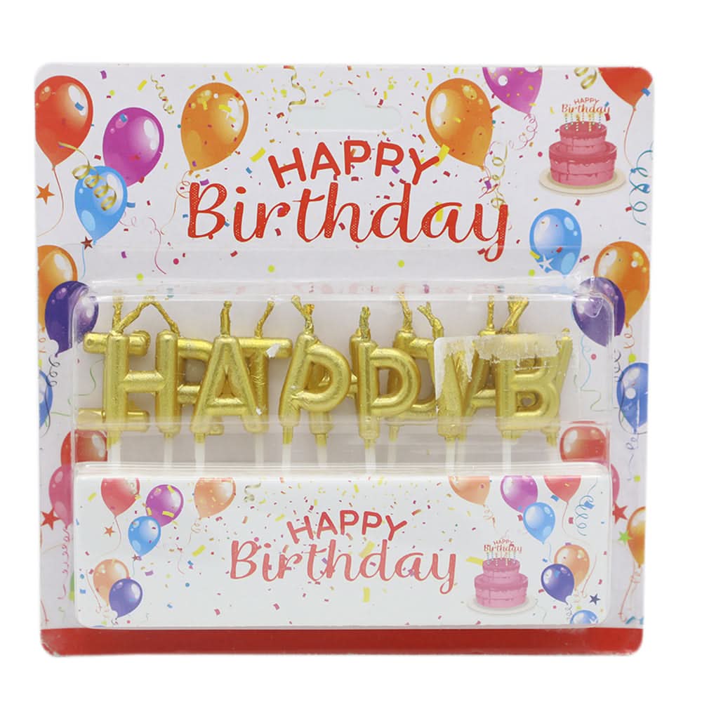 Birthday Candle M-005 - Golden, Home & Lifestyle, Decoration, Chase Value, Chase Value