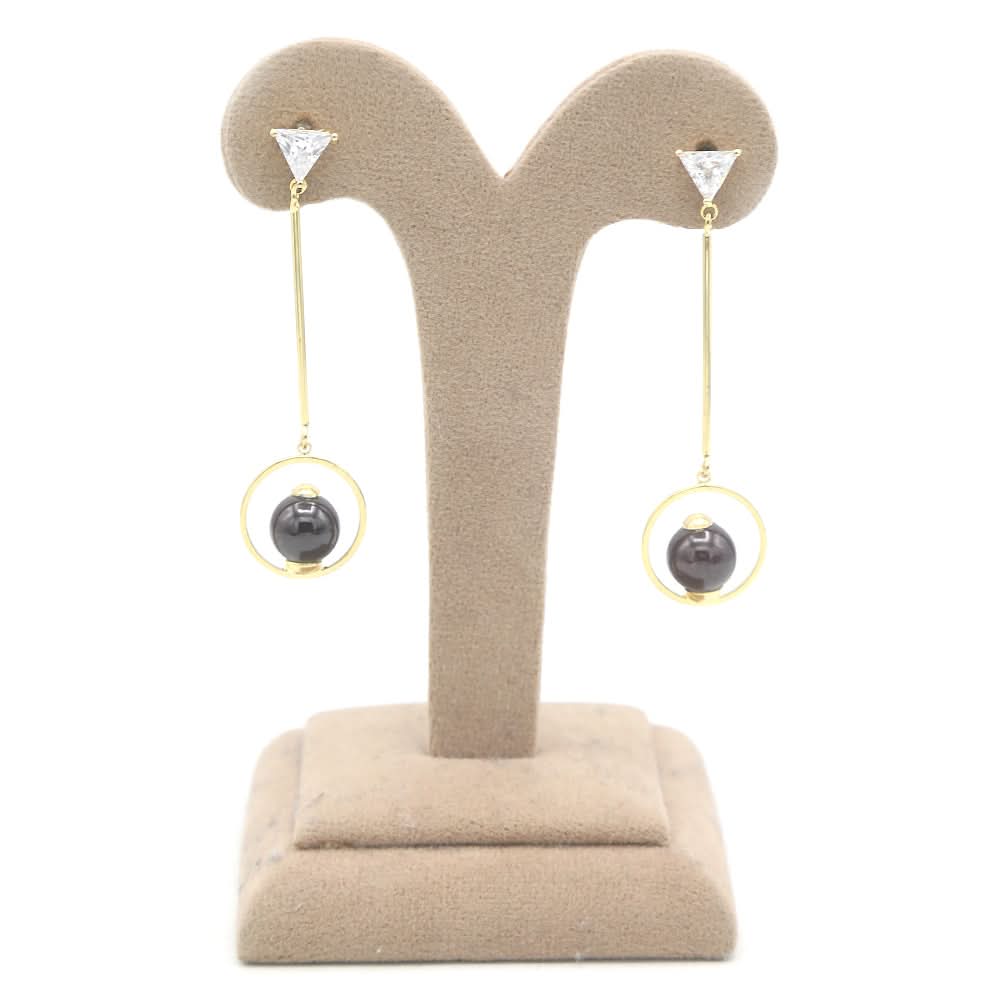 Women's Earrings - Golden & Red, Women, Earrings & Tops, Chase Value, Chase Value