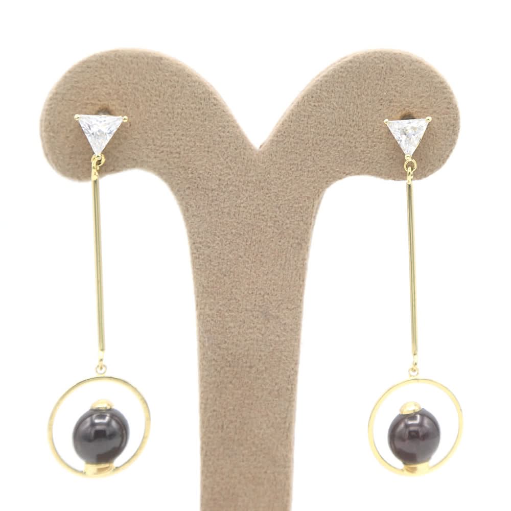 Women's Earrings - Golden & Red, Women, Earrings & Tops, Chase Value, Chase Value