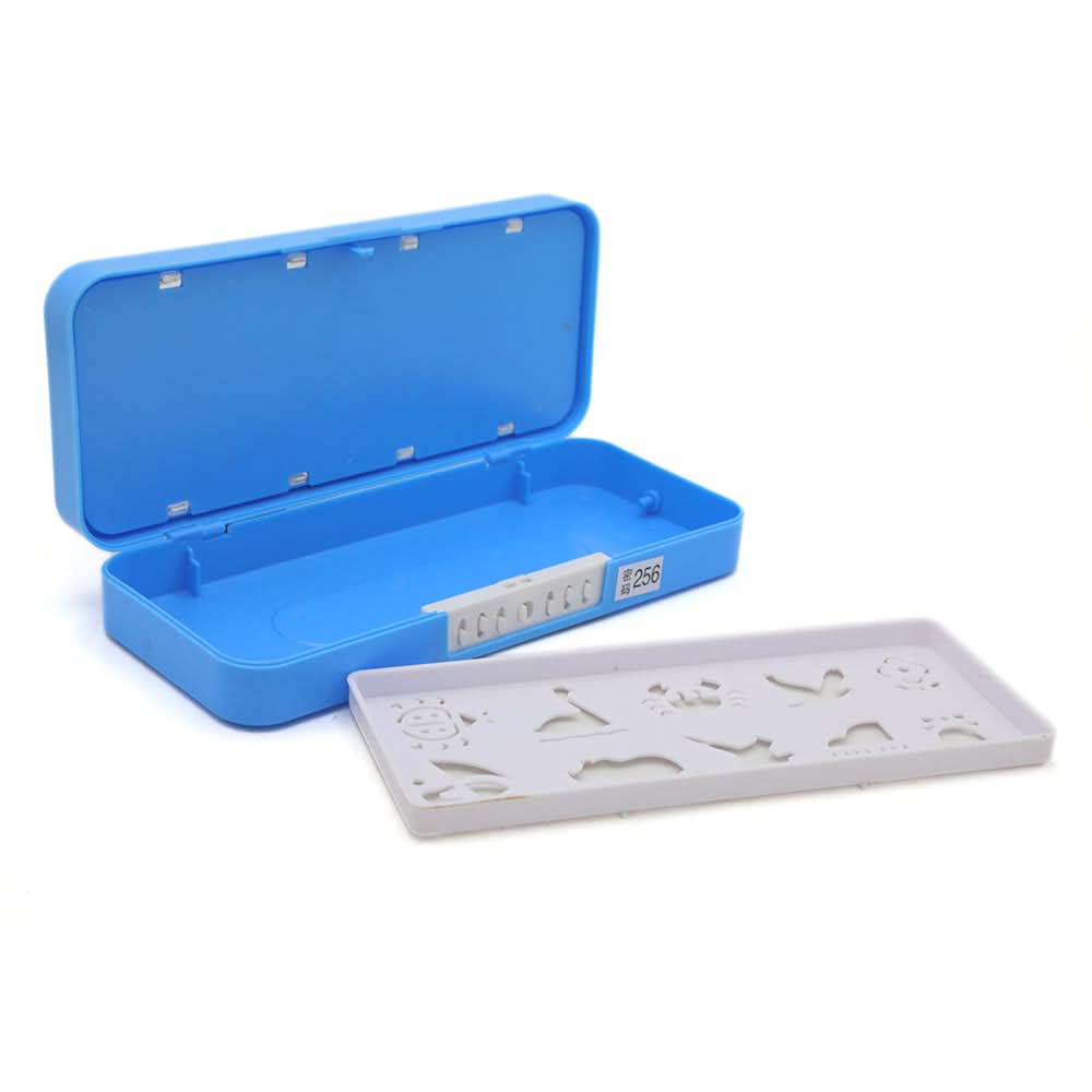 Pencil Box B-9602 - Light Blue, Kids, Pencil Boxes And Stationery Sets, Chase Value, Chase Value