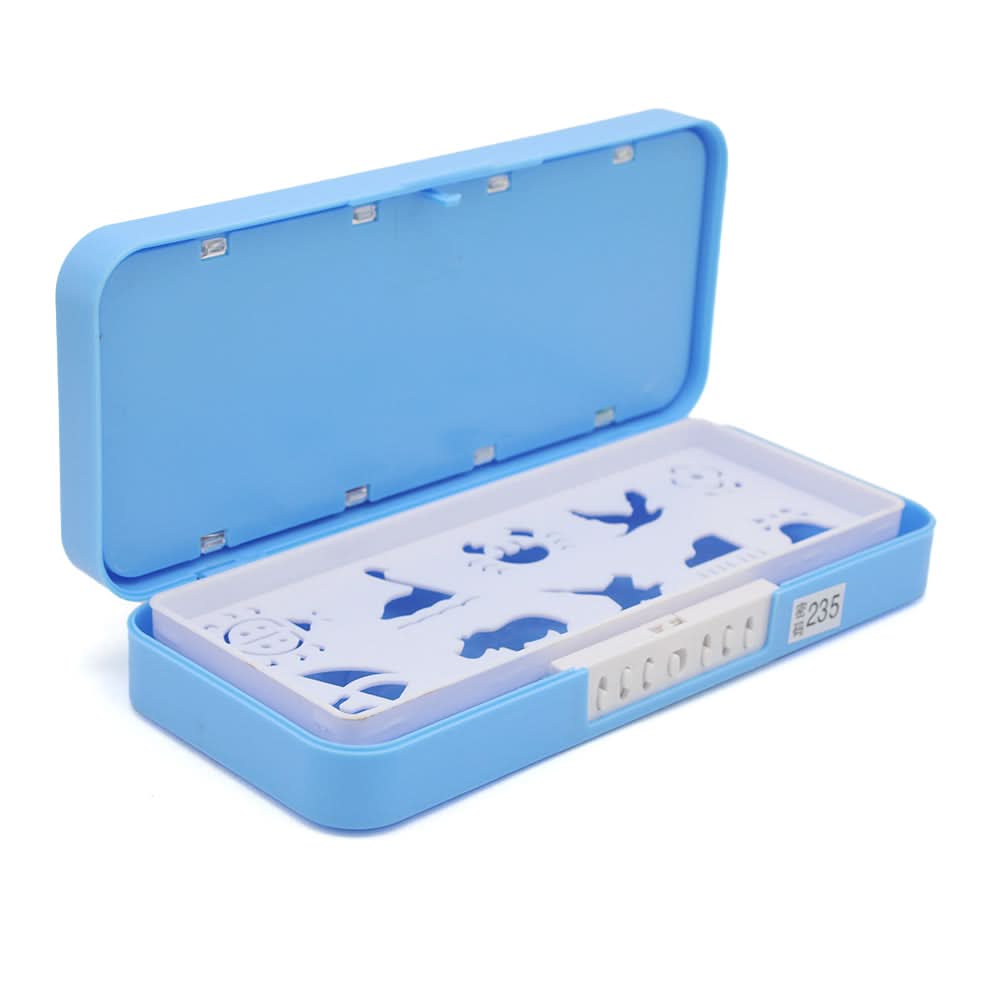 Pencil Box B-9602 - Light Blue, Kids, Pencil Boxes And Stationery Sets, Chase Value, Chase Value