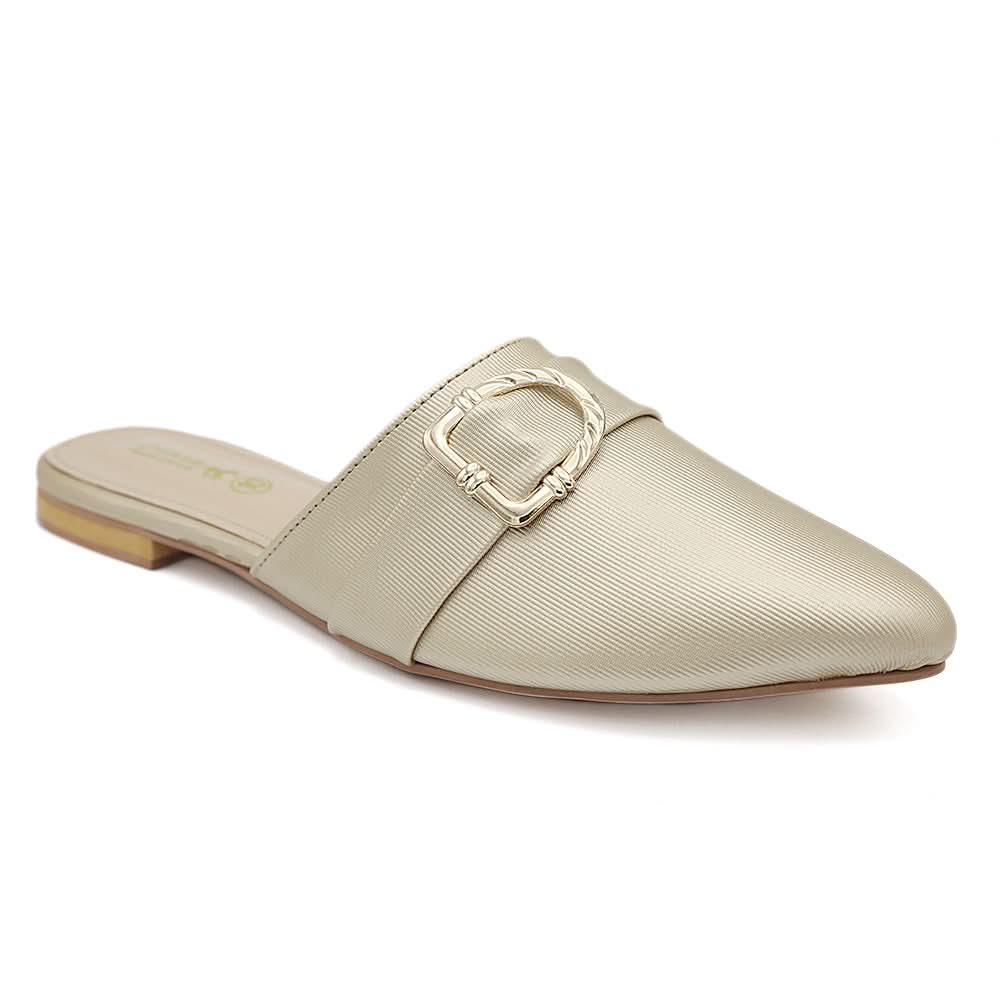 Women's Backless Slipper - Golden, Women, Slippers, Chase Value, Chase Value