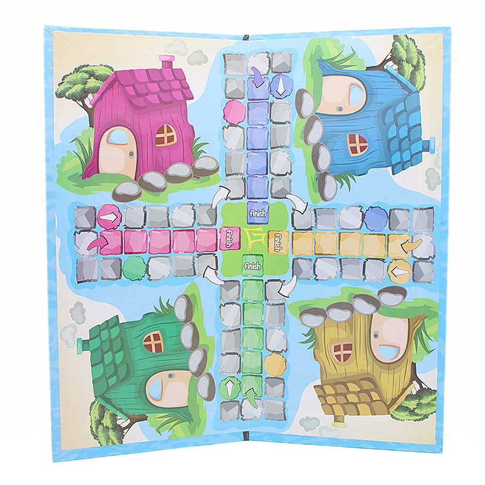 Wooden Ludo 16X16 - Blue, Kids, Board Games And Puzzles, Chase Value, Chase Value