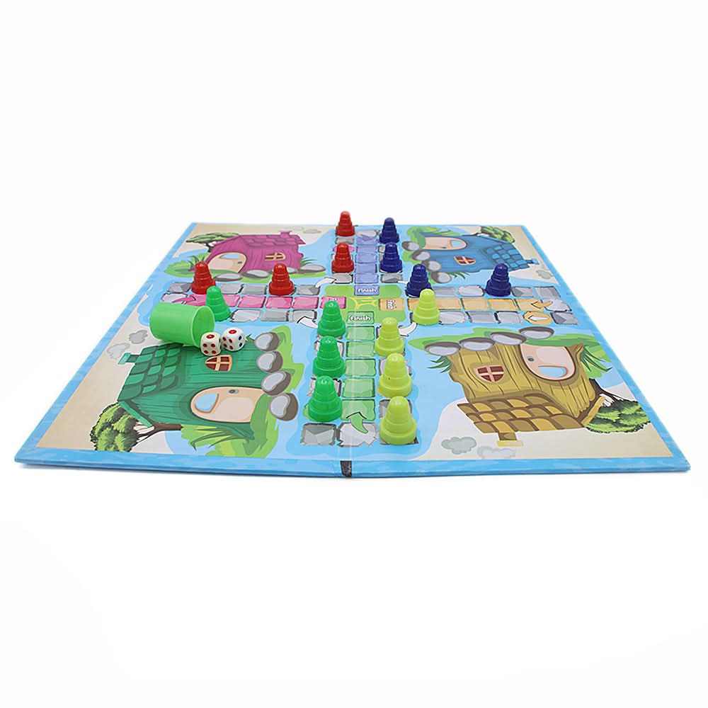 Wooden Ludo 16X16 - Blue, Kids, Board Games And Puzzles, Chase Value, Chase Value