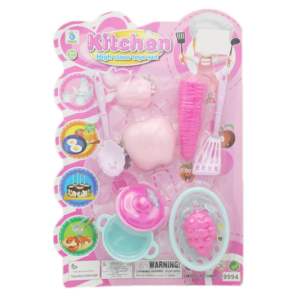 Kitchen Toys Set Card No 888 - Pink, Kids, Cosmetic and Kitchen Sets, Chase Value, Chase Value