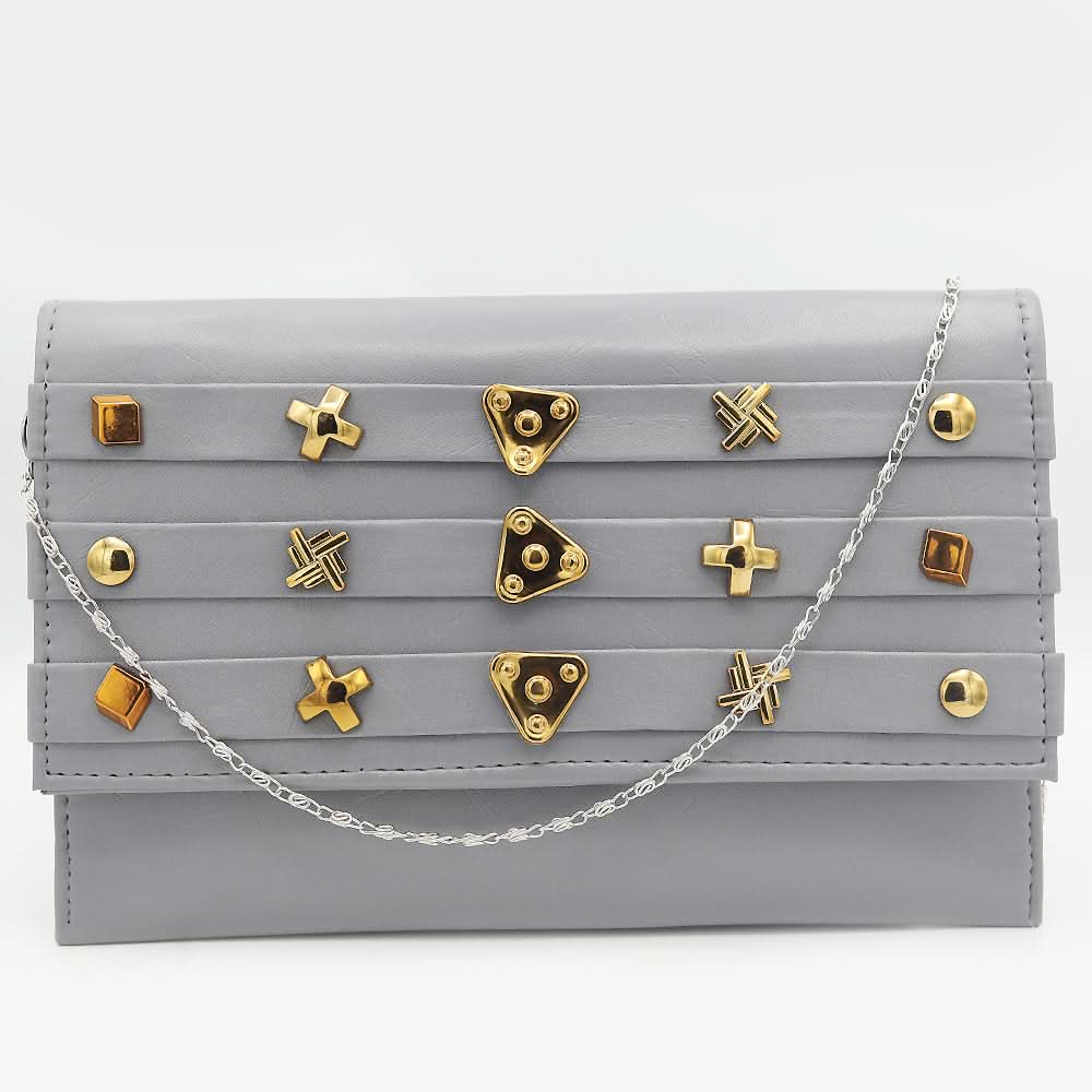 Women's Clutch (K-2071) - Grey, Women, Clutches, Chase Value, Chase Value