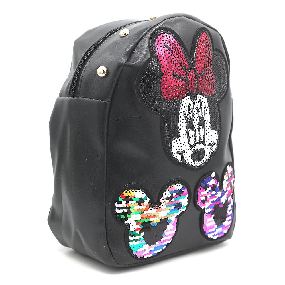 Girls Backpack 7572F - Black, Kids, Kids Bags, Chase Value, Chase Value