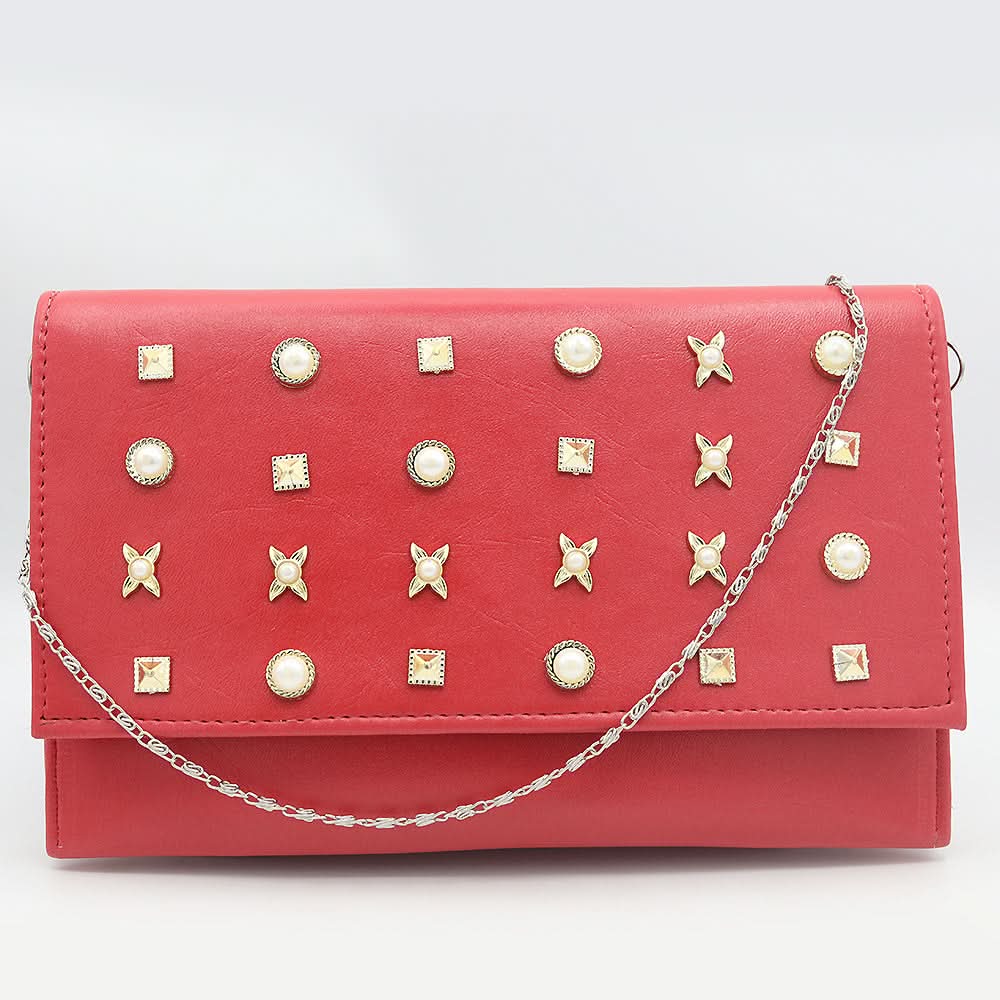 Women's Clutch (2053) - Red, Women, Clutches, Chase Value, Chase Value