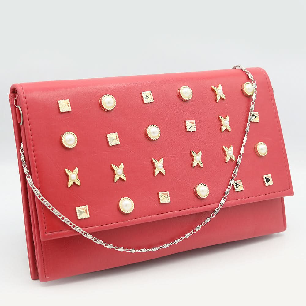 Women's Clutch (2053) - Red, Women, Clutches, Chase Value, Chase Value