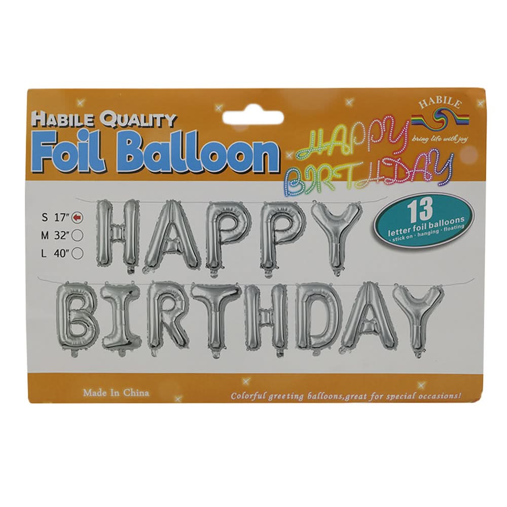 Foil Balloon 966-6 - Silver, Balloons and Bubble Toys, Chase Value, Chase Value