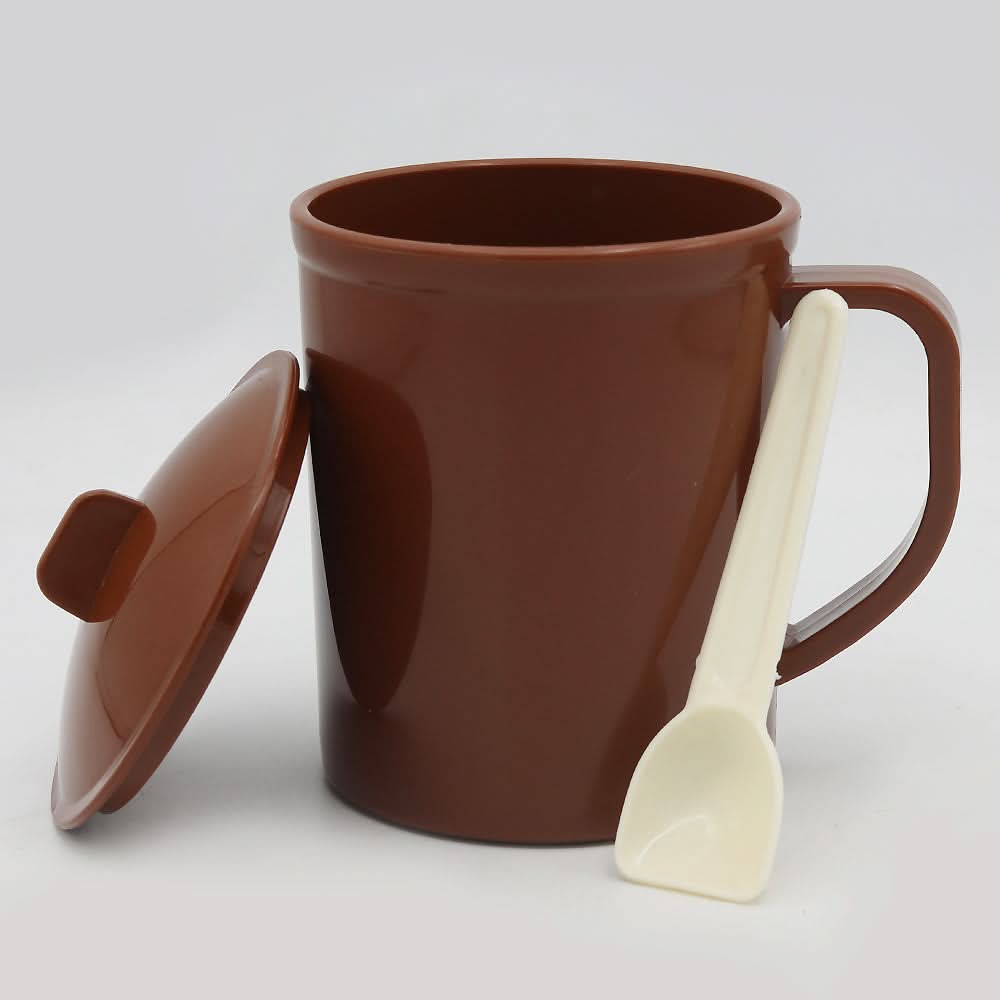 Plastic Mug With Spoon - Coffee, Home & Lifestyle, Glassware & Drinkware, Chase Value, Chase Value