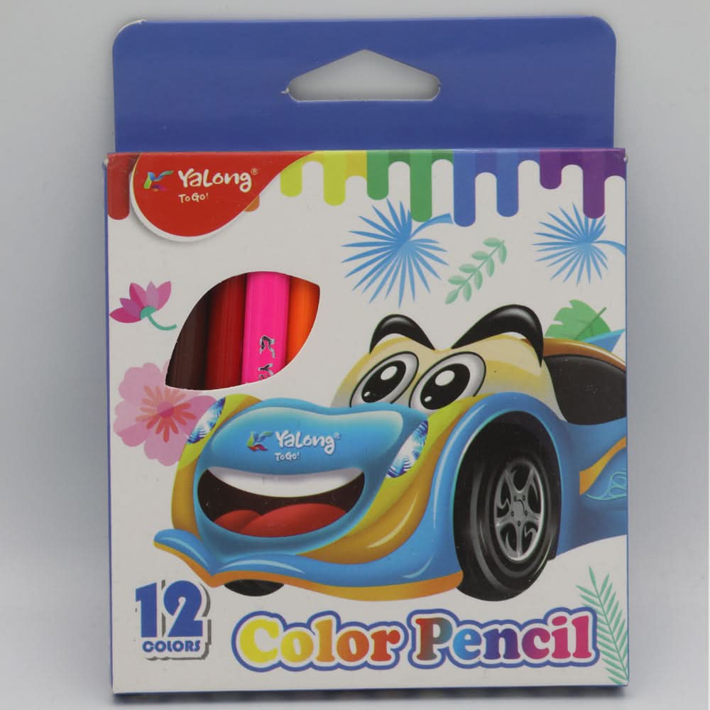 Color Pencil Set 12 Piece - Blue, Kids, Pencil Boxes And Stationery Sets, Chase Value, Chase Value