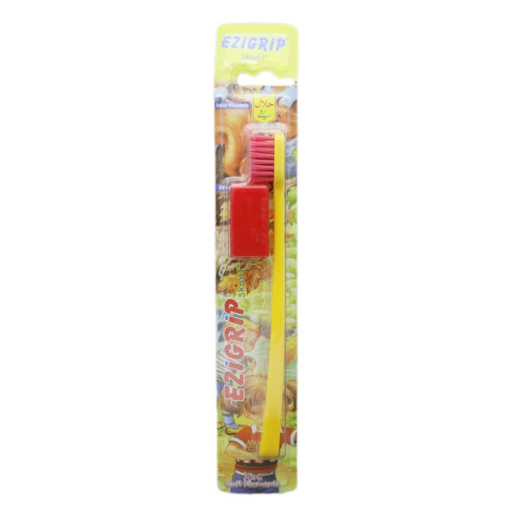 Ezigrip Skool Tooth Brush - Yellow, Beauty & Personal Care, Oral Care, Chase Value, Chase Value