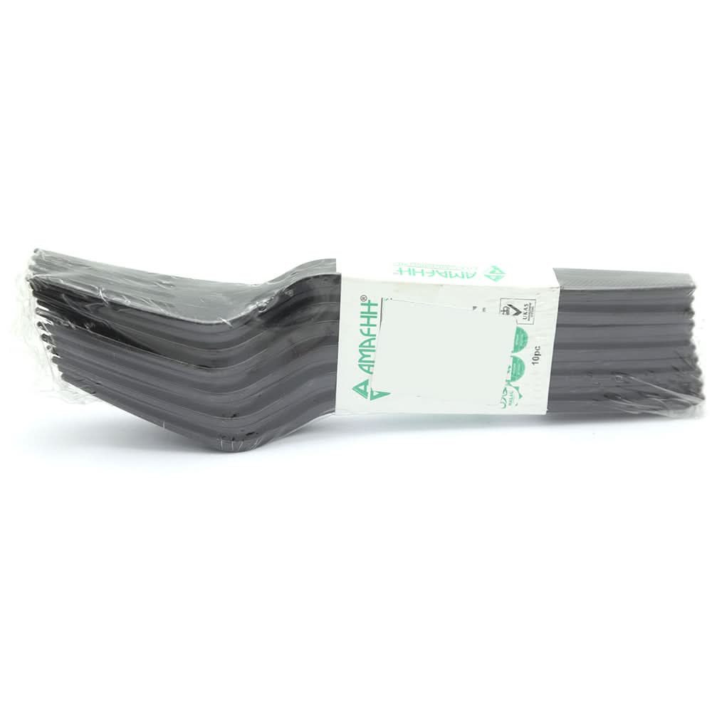 Disposible Black Fork 10 Pcs - Black, Home & Lifestyle, Kitchen Tools And Accessories, Chase Value, Chase Value