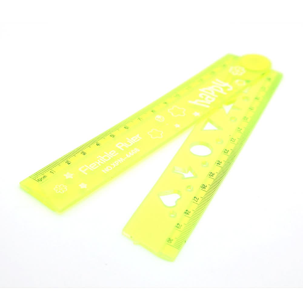 Flexible Ruler 15CM+15CM=30CM 6608 - Green, Kids, Pencil Boxes And Stationery Sets, Chase Value, Chase Value