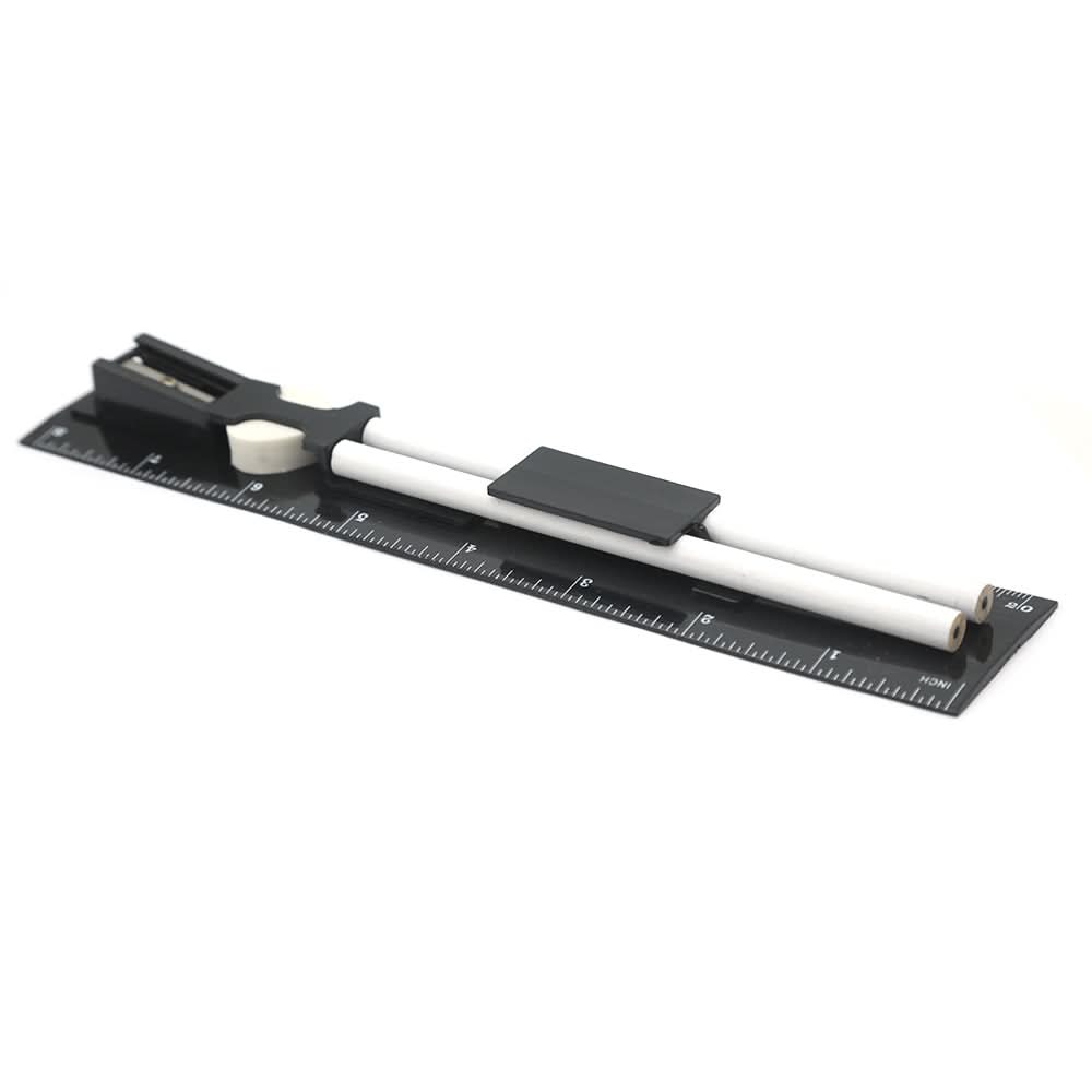 Ruler Set 8" 98-99 - Black, Kids, Pencil Boxes And Stationery Sets, Chase Value, Chase Value
