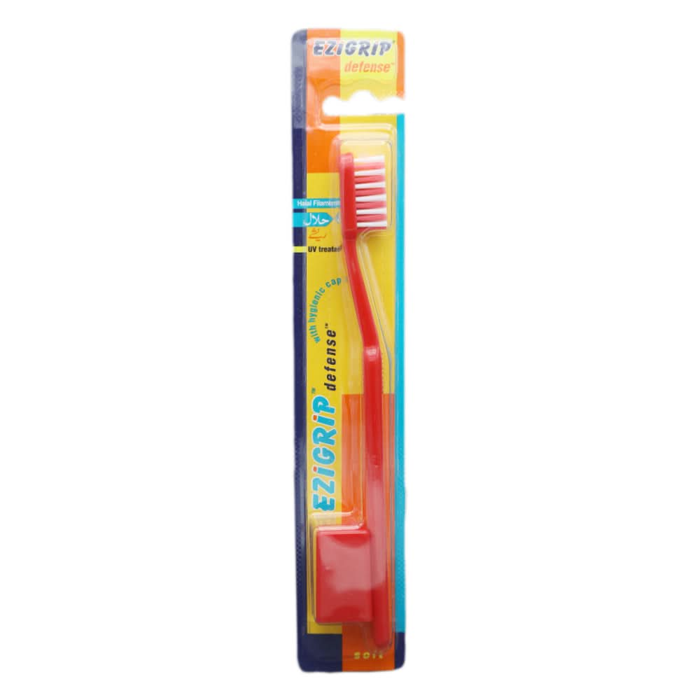 Ezigrip Defence Tooth Brush - Red, Beauty & Personal Care, Oral Care, Chase Value, Chase Value