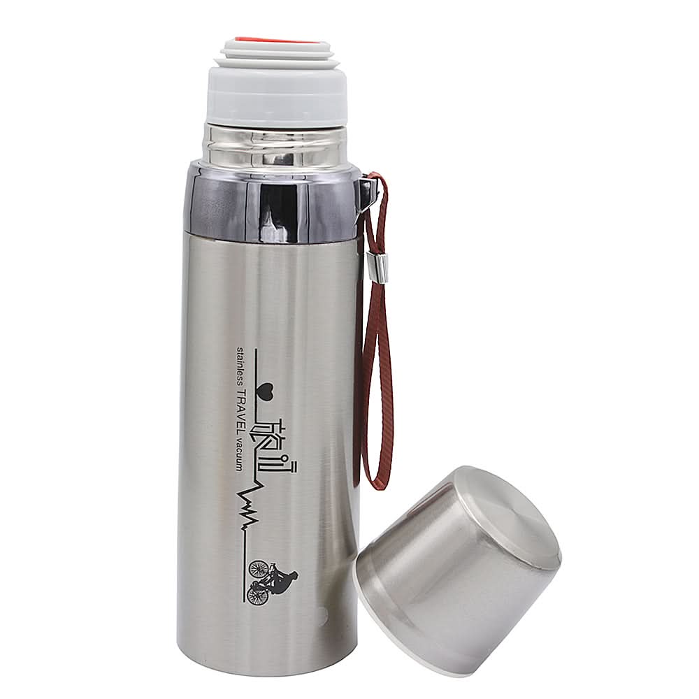 Steel Bottle Metalic Color 600ml 321-20 - Silver, Kids, Tiffin Boxes And Bottles, Chase Value, Chase Value